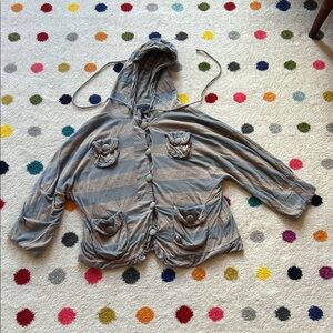 Marc by Marc Jacobs Striped Hooded Cardigan